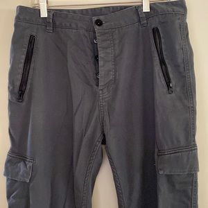 Divided H&M menswear cargo gray jeans.